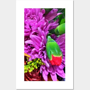 Pink and Orange Floral Display - Autumn Bouquet - Flowers Posters and Art